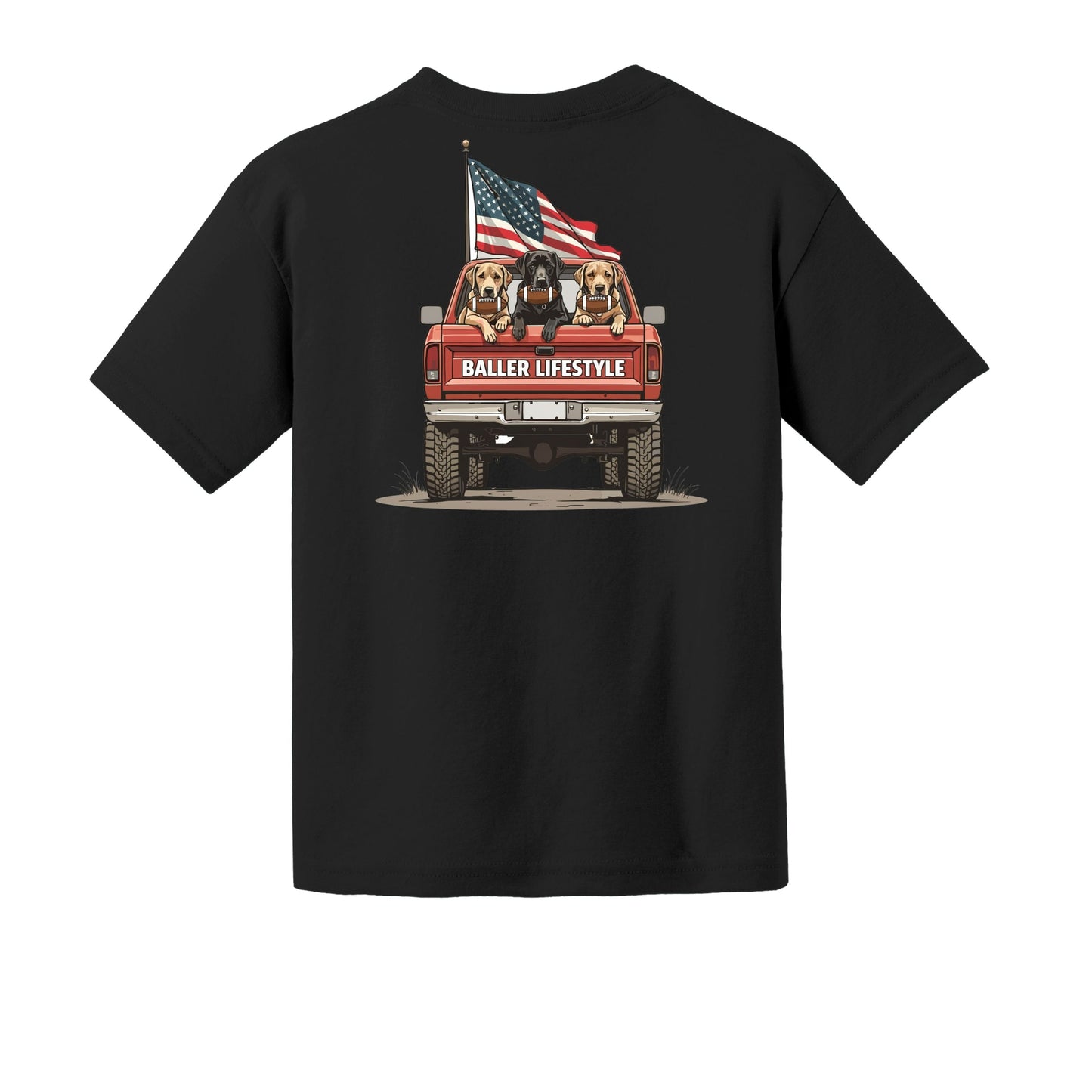 American Flag Football Youth Tee