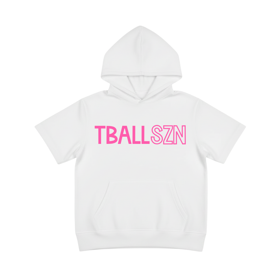 Girls Short Sleeve t-ball Hoodie