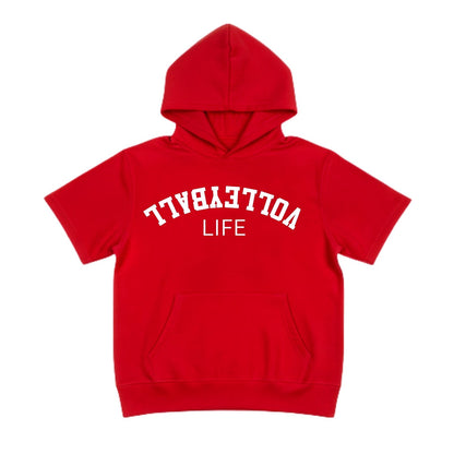 Volleyball Short Sleeve Hoodie