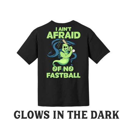 Ain't Afraid of no fastball Halloween Youth Tee