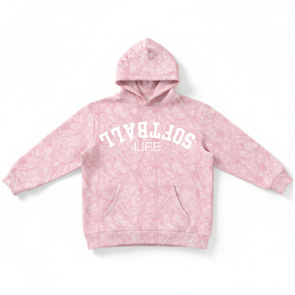 Youth Girls Camo Softball Hoodie