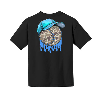 Baseball Camo Drip Youth Tee