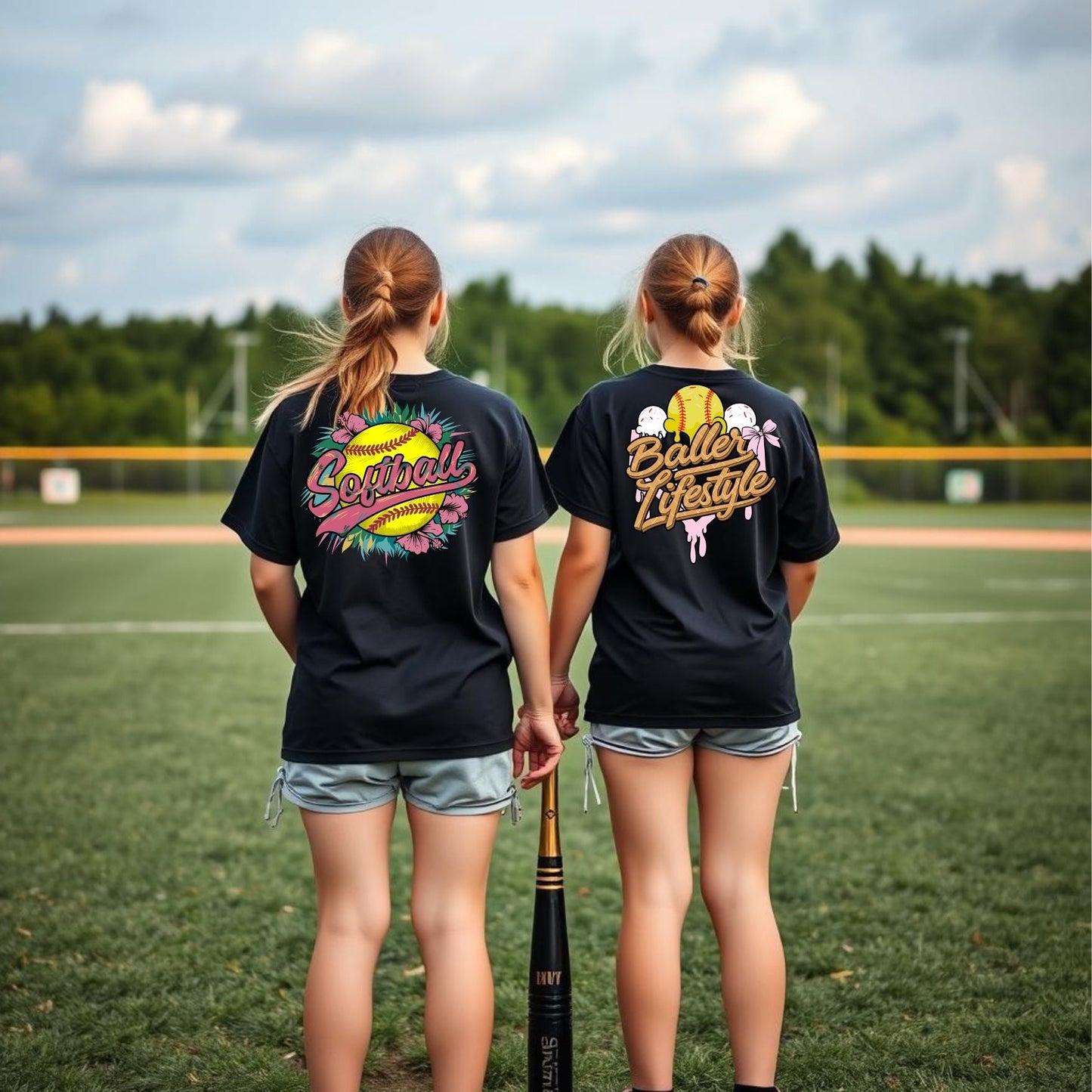 Baller Lifestyle Softball Ice Cream Drip Youth Tee