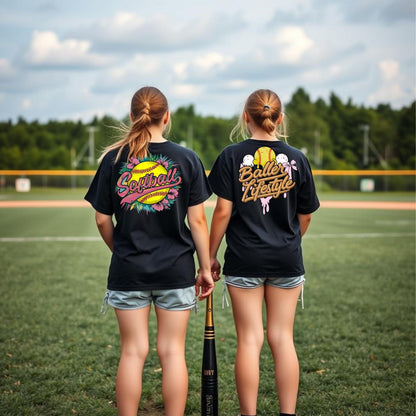 Baller Lifestyle Softball Ice Cream Drip Youth Tee