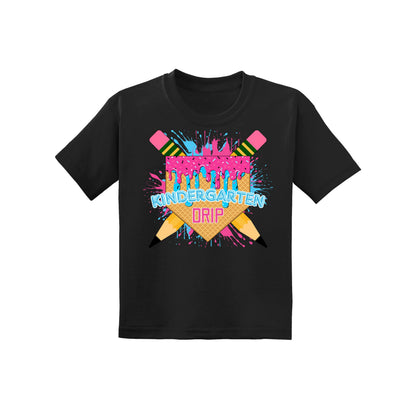 Back to School Baseball Drip Youth Tee
