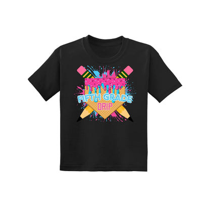 Back to School Baseball Drip Youth Tee
