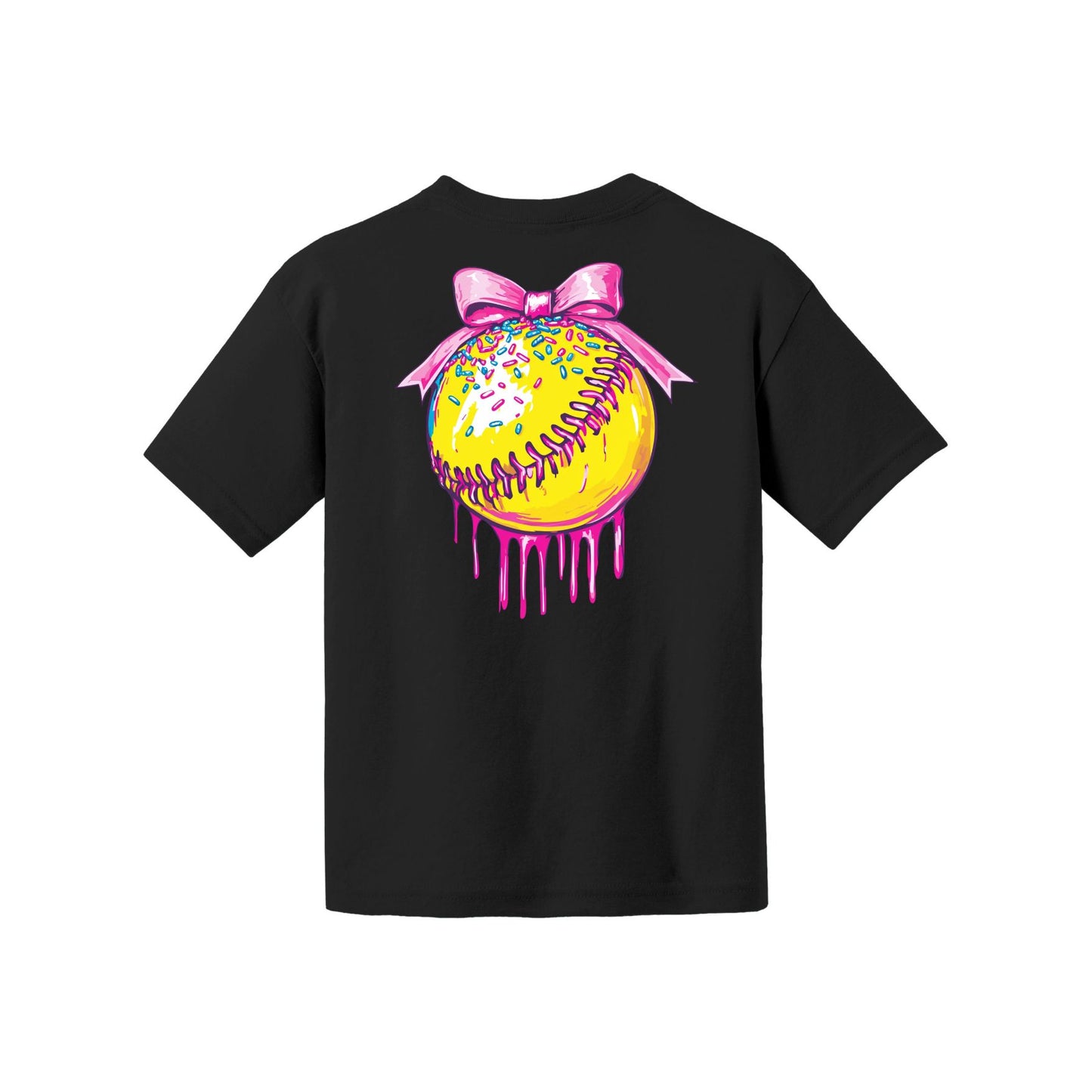 Softball with bow Tee